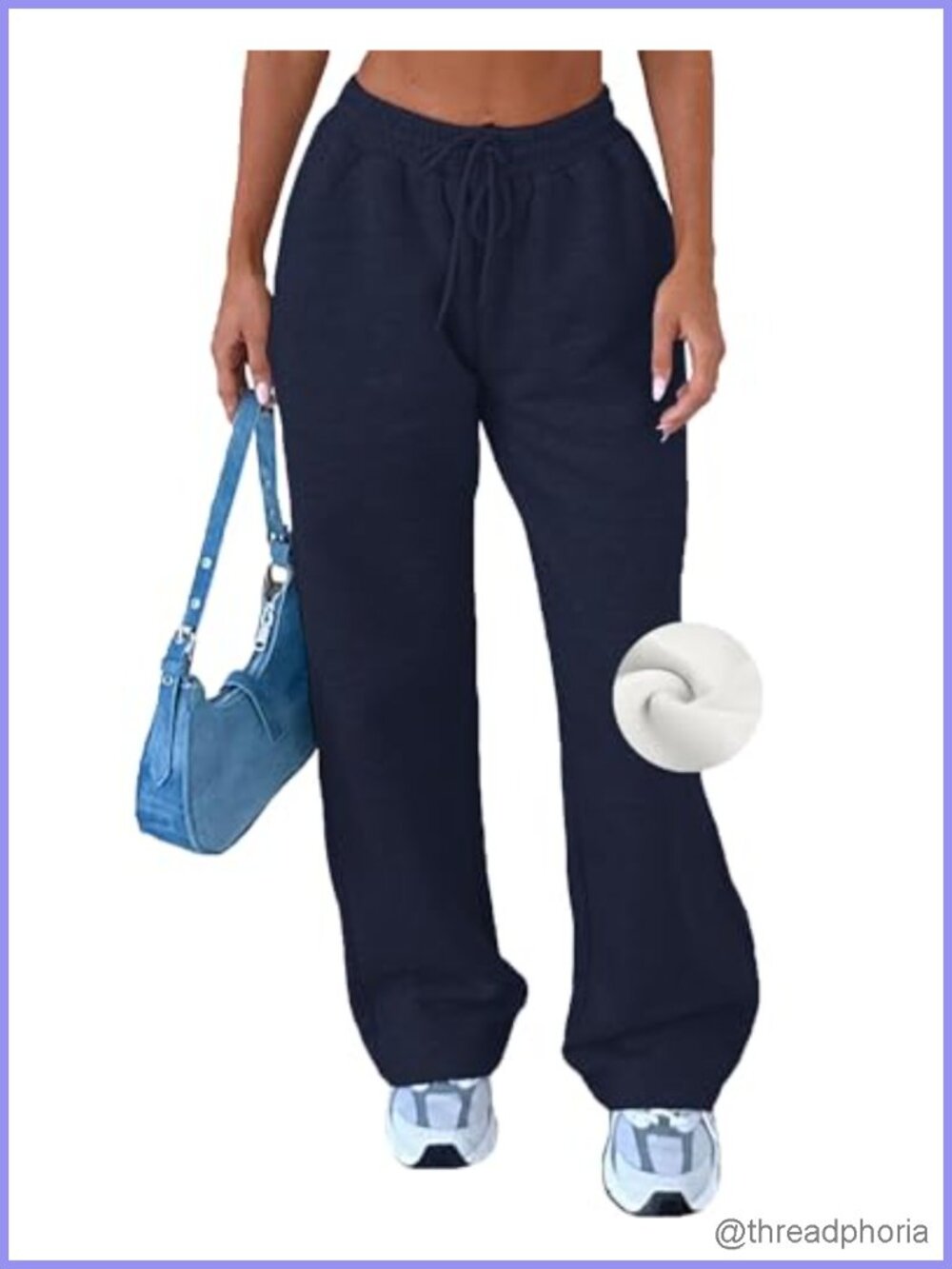 Women's Fleece Lined Baggy Wide Leg Lounge Sweatpants